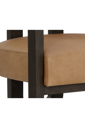   Modern European furniture - Brown Leather 3-Legged Lounge Chair - www.oroa.com | Oroa.com