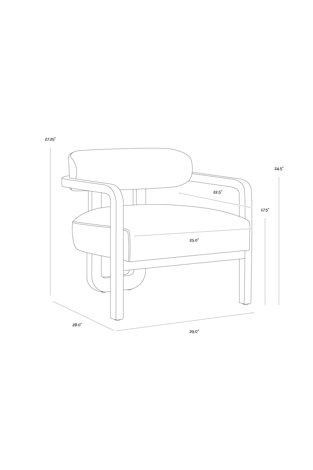   Modern European furniture - Brown Leather 3-Legged Lounge Chair - www.oroa.com | Oroa.com