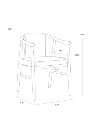 Modern European furniture - Oak Black Leather Dining Chair - www.oroa.com