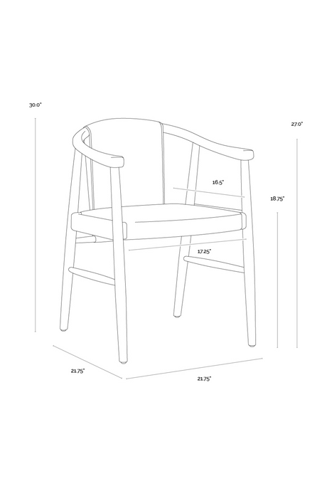 Modern European furniture - Oak Black Leather Dining Chair - www.oroa.com