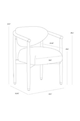 Modern European furniture - Round Oak Frame Dining Armchair - www.oroa.com