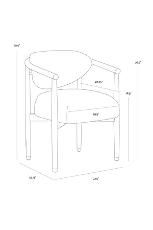   Modern European furniture - Round Oak Frame Dining Armchair - www.oroa.com | Oroa.com