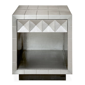 Nickel-Plated Bedside Table | Jonathan Adler Talitha | Oroa.com