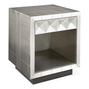 Nickel-Plated Bedside Table | Jonathan Adler Talitha | Oroa.com