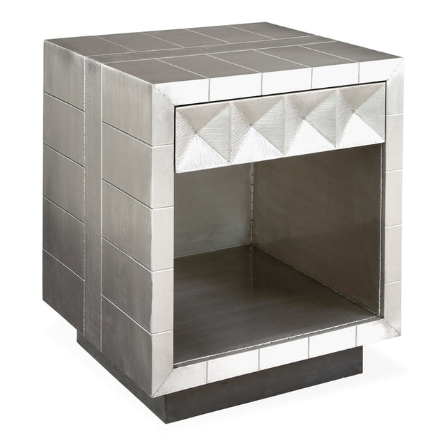 Nickel-Plated Bedside Table | Jonathan Adler Talitha | Oroa.com