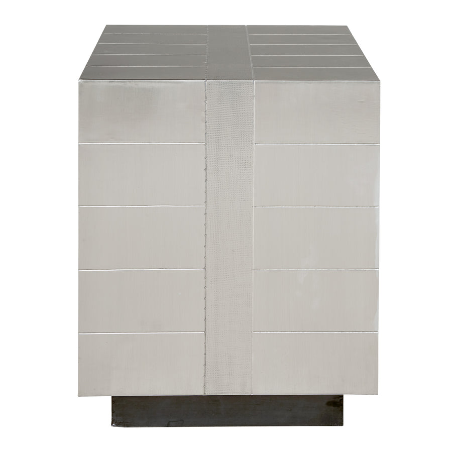 Nickel-Plated Bedside Table | Jonathan Adler Talitha | Oroa.com