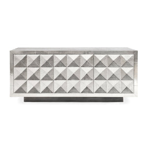 Nickel-Plated Faceted Sideboard | Jonathan Adler Talitha | Oroa.com
