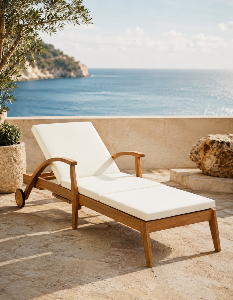 teak lounge chaise - oroa