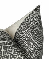Camber Pillow Cover in Charcoal, Lindsay Alker Textiles