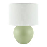 Modern European furniture - White Linen Ceramic Table Lamp - www.oroa.com