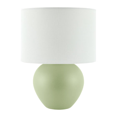 Modern European furniture - White Linen Ceramic Table Lamp - www.oroa.com