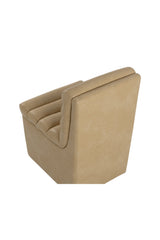 Modern European furniture - Leather Look Wheeled Dining Chair - www.oroa.com