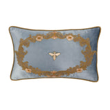 Venice Blue Silk Velvet Throw Pillow Cover 12 X 20