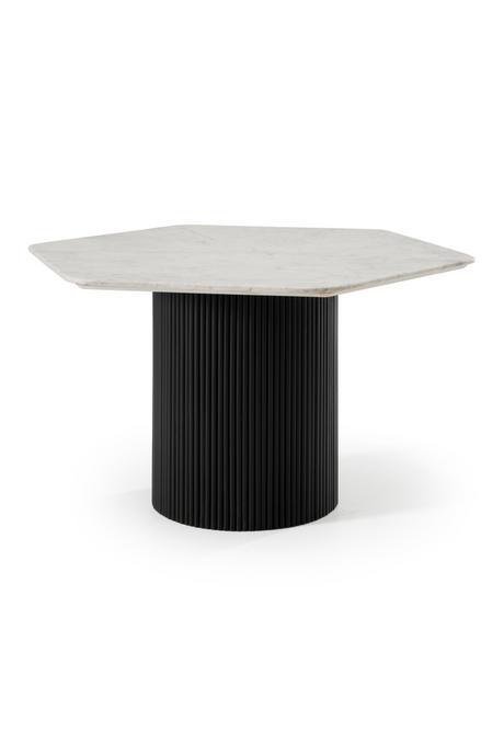 Hexagonal White Marble Dining Table | OROA Modern Rivas | Oroa.com