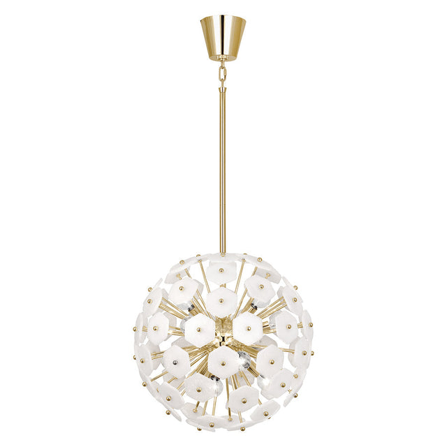 White Glass Hexagons Globe Chandelier | Jonathan Adler Vienna | Oroa.com