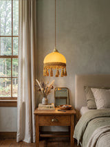 Vintage Tassel Brass Pendant Light
