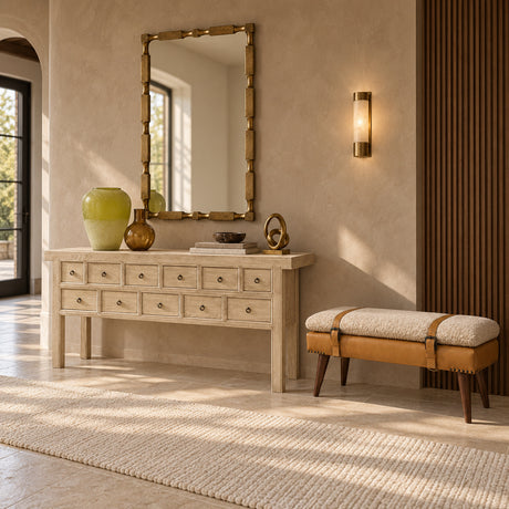 westelm console table wood