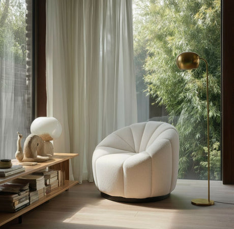 white modern swivel chair - www.oroa.com