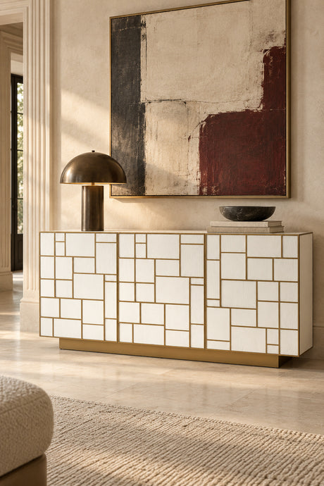 white wood sideboard 