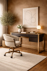 Modern European furniture - Curved Back Upholstered Lounge Chair - www.oroa.com