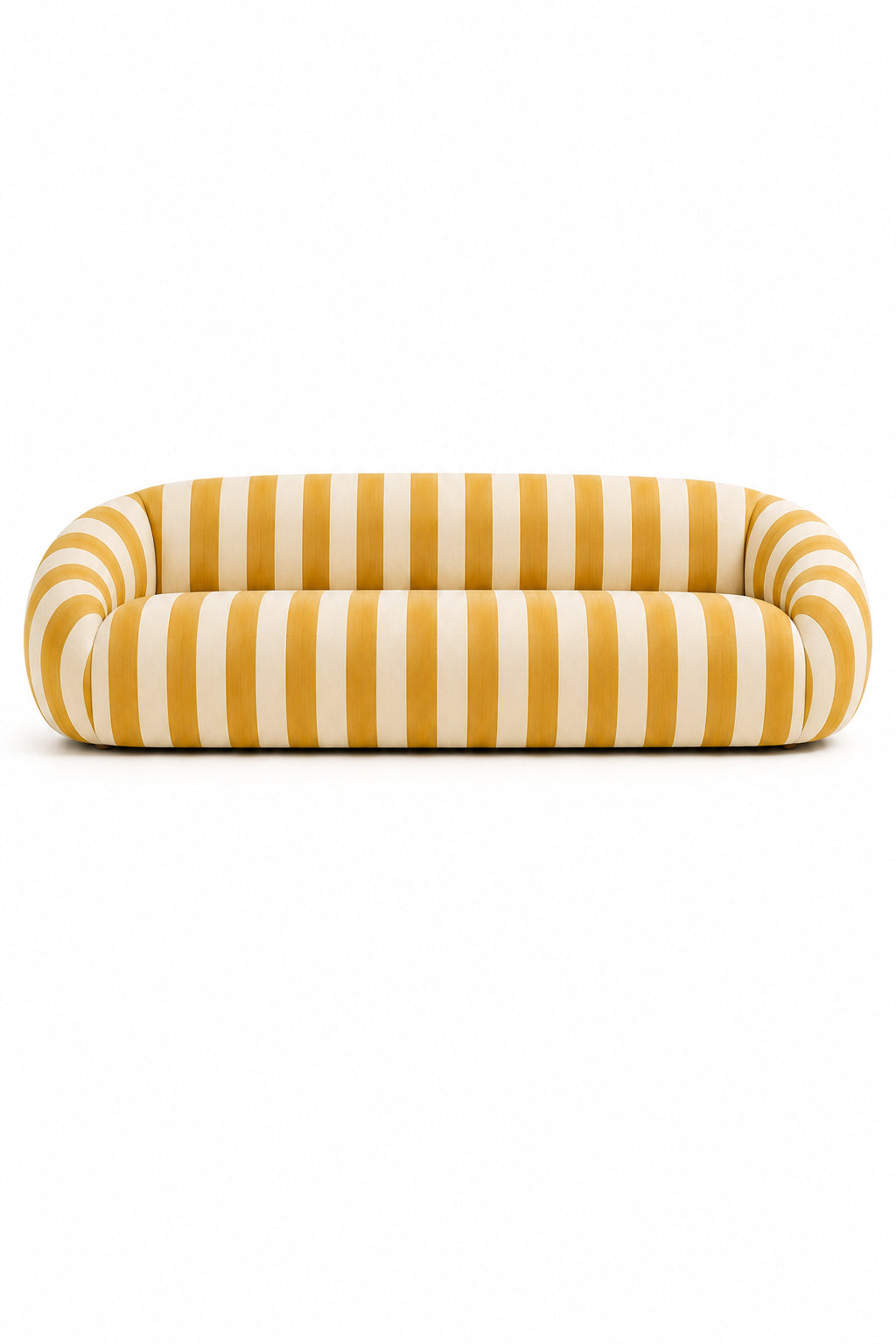 yellow curved striped sofa - oroa.com
