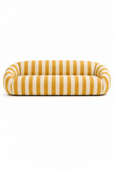 yellow curved striped sofa - oroa.com