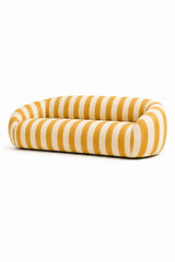 yellow curved striped sofa - oroa.com