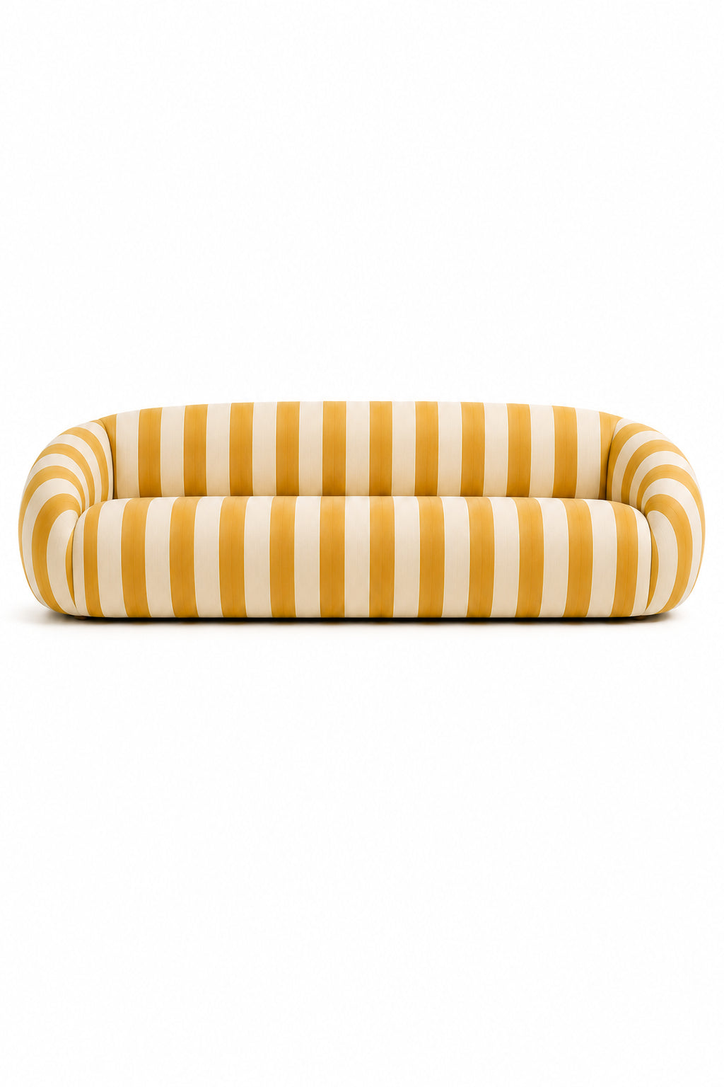 yellow curved striped sofa - oroa.com
