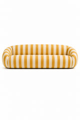 yellow curved striped sofa - oroa.com