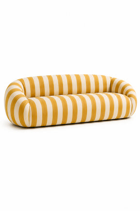 yellow curved striped sofa - oroa.com