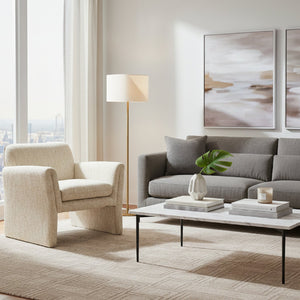   Oatmeal Beige Accent Chair | Oroa.com