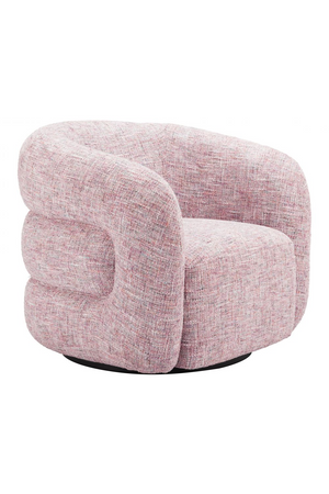   Pink Tweed Swivel Chair | Oroa.com