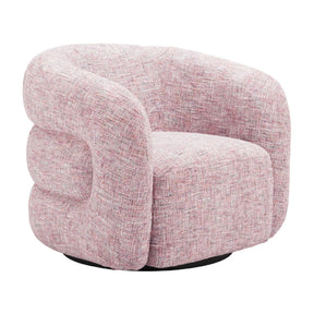Pink Tweed Swivel Chair – Refine – front view