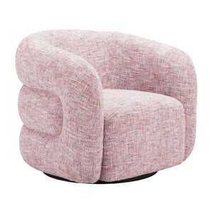  Pink Tweed Swivel Chair | Oroa.com