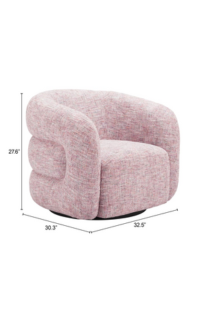   Pink Tweed Swivel Chair | Oroa.com