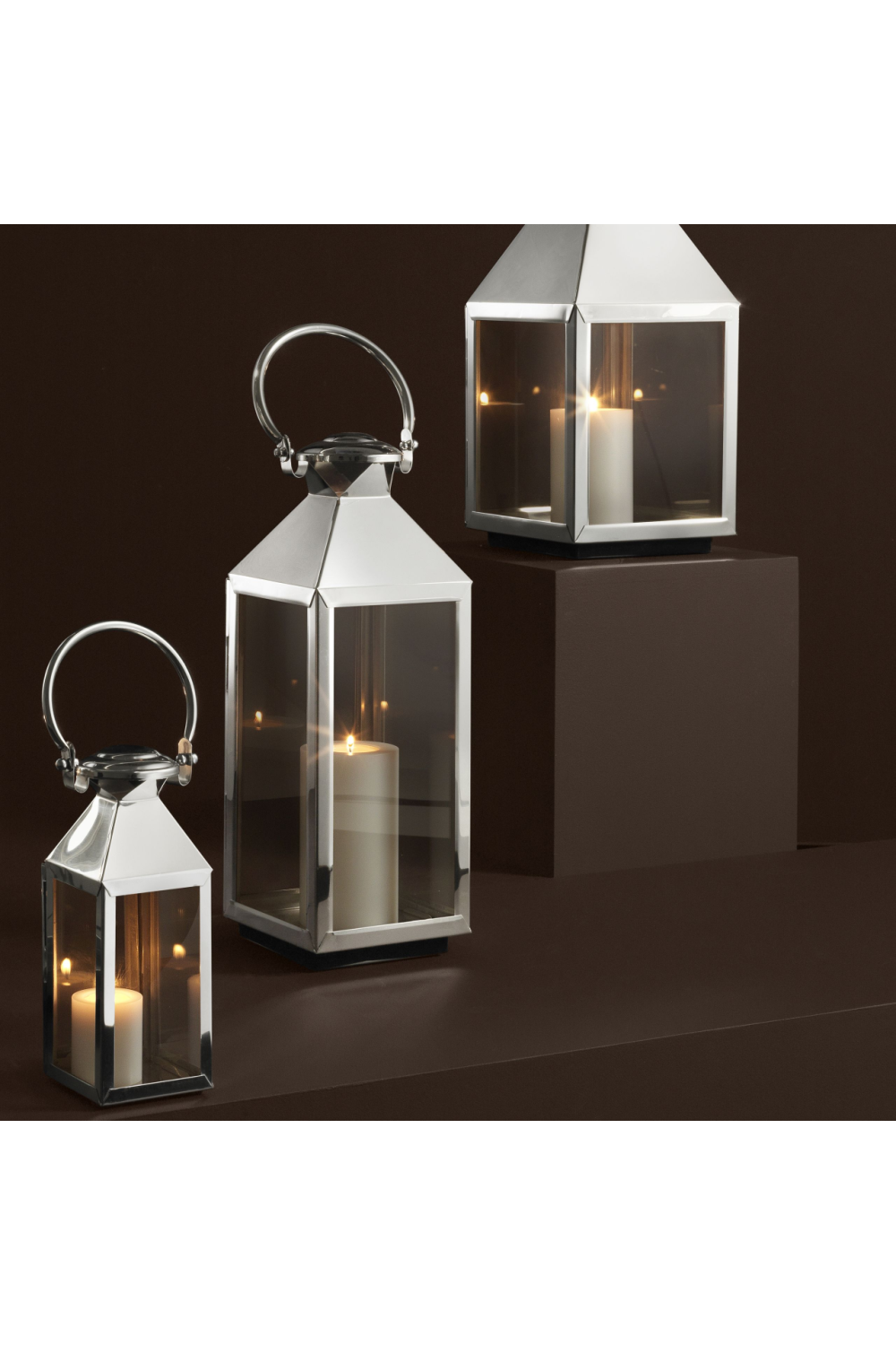 Glass Lantern with Handle | Eichholtz Vanini S | OROA