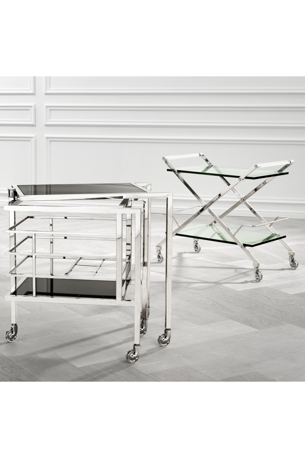 Glass Serving Bar Cart | Eichholtz Loft | Oroatrade.com