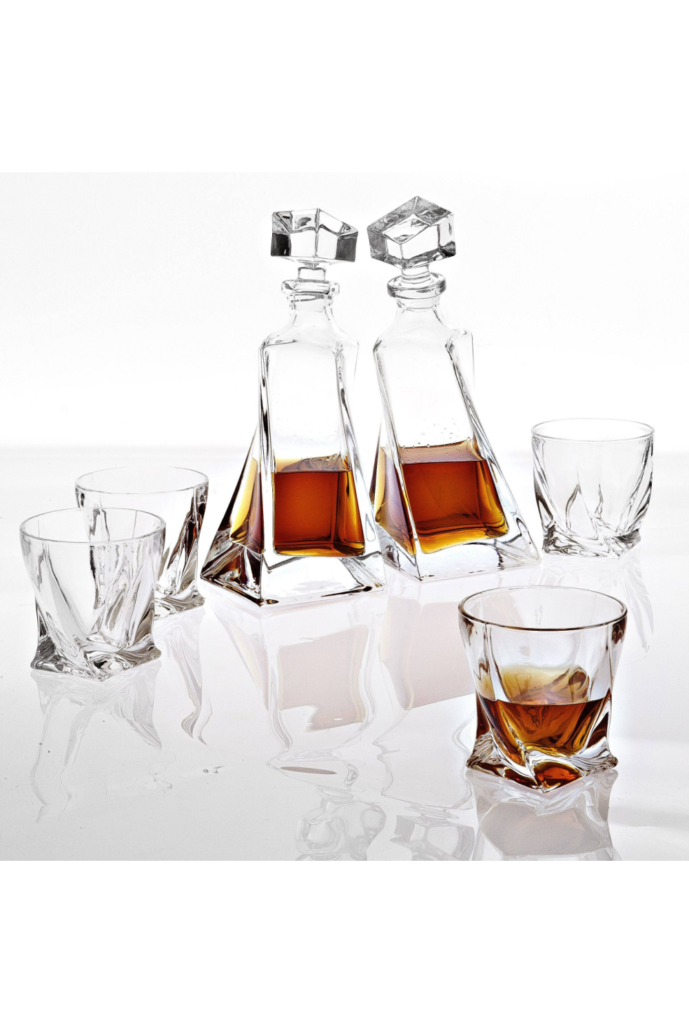 Glass Decanter Set of 6 | Eichholtz Sapphire | #1 Eichholtz Retailer