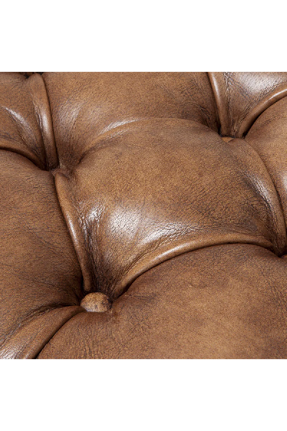 Brown Leather Buttoned Bench | Eichholtz York | Oroa.com