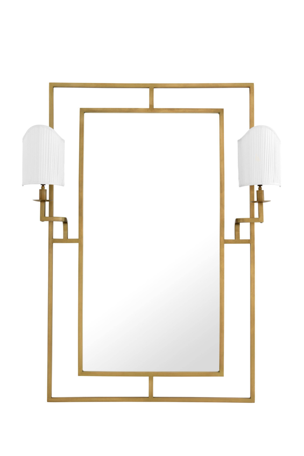 Gold Mirror With 2 Lamps | Eichholtz Astaire | Oroa.com