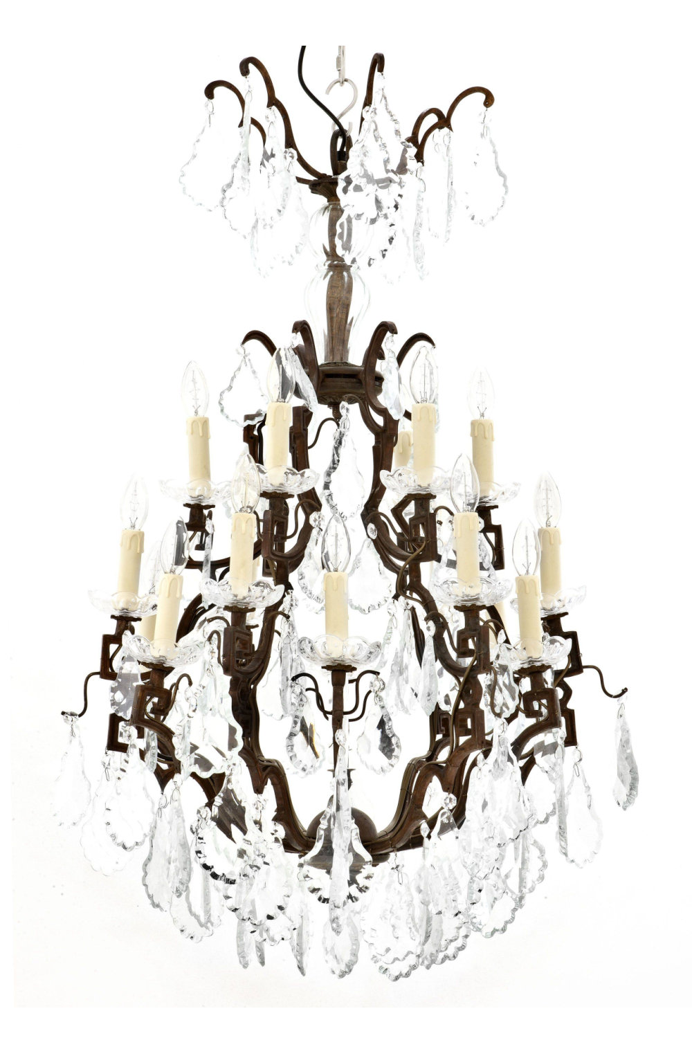 18 Candle Glass Droplet Chandelier | Eichholtz Chateau De Chatillon