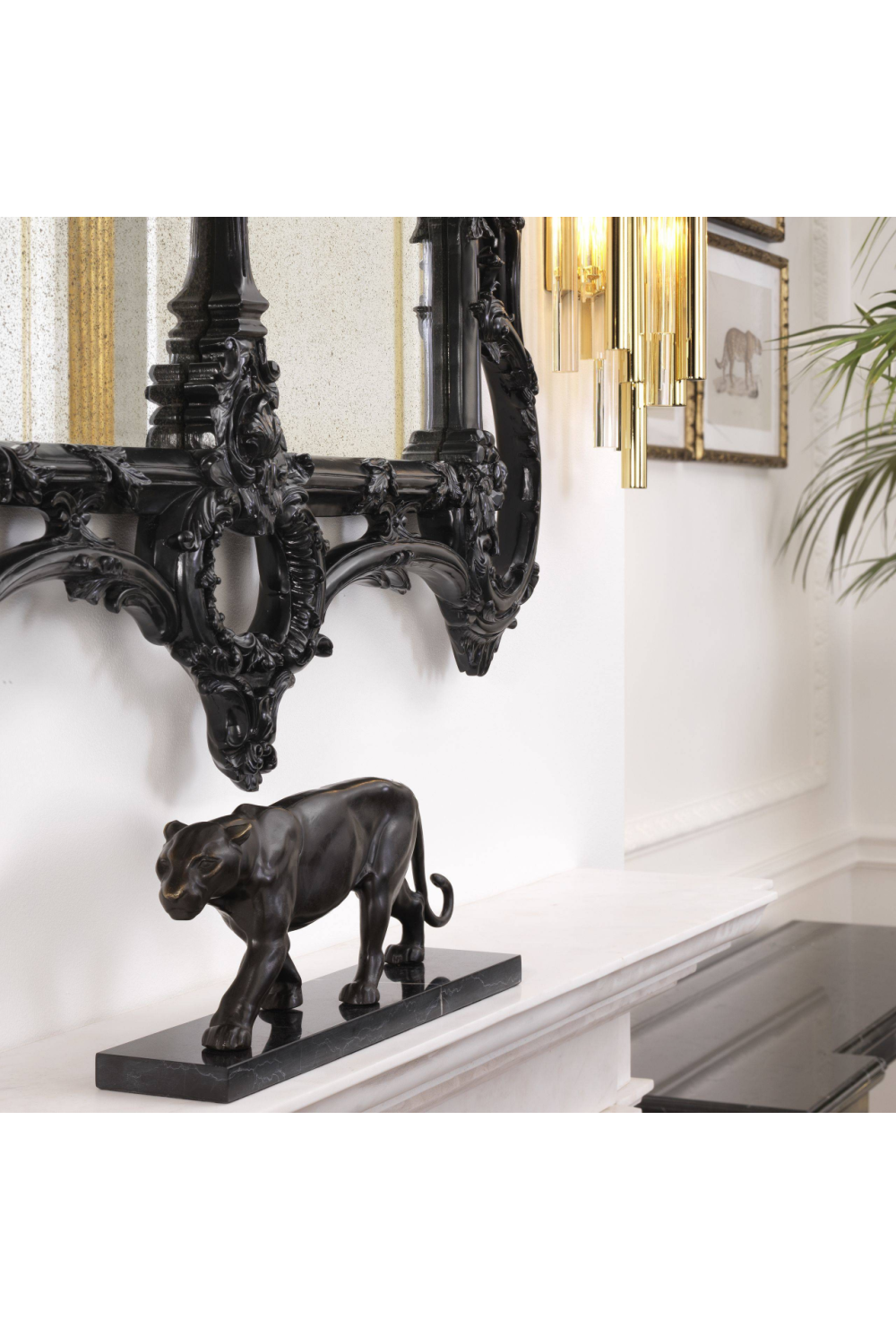 Leopard Statues - casting bronze panther statues for decor