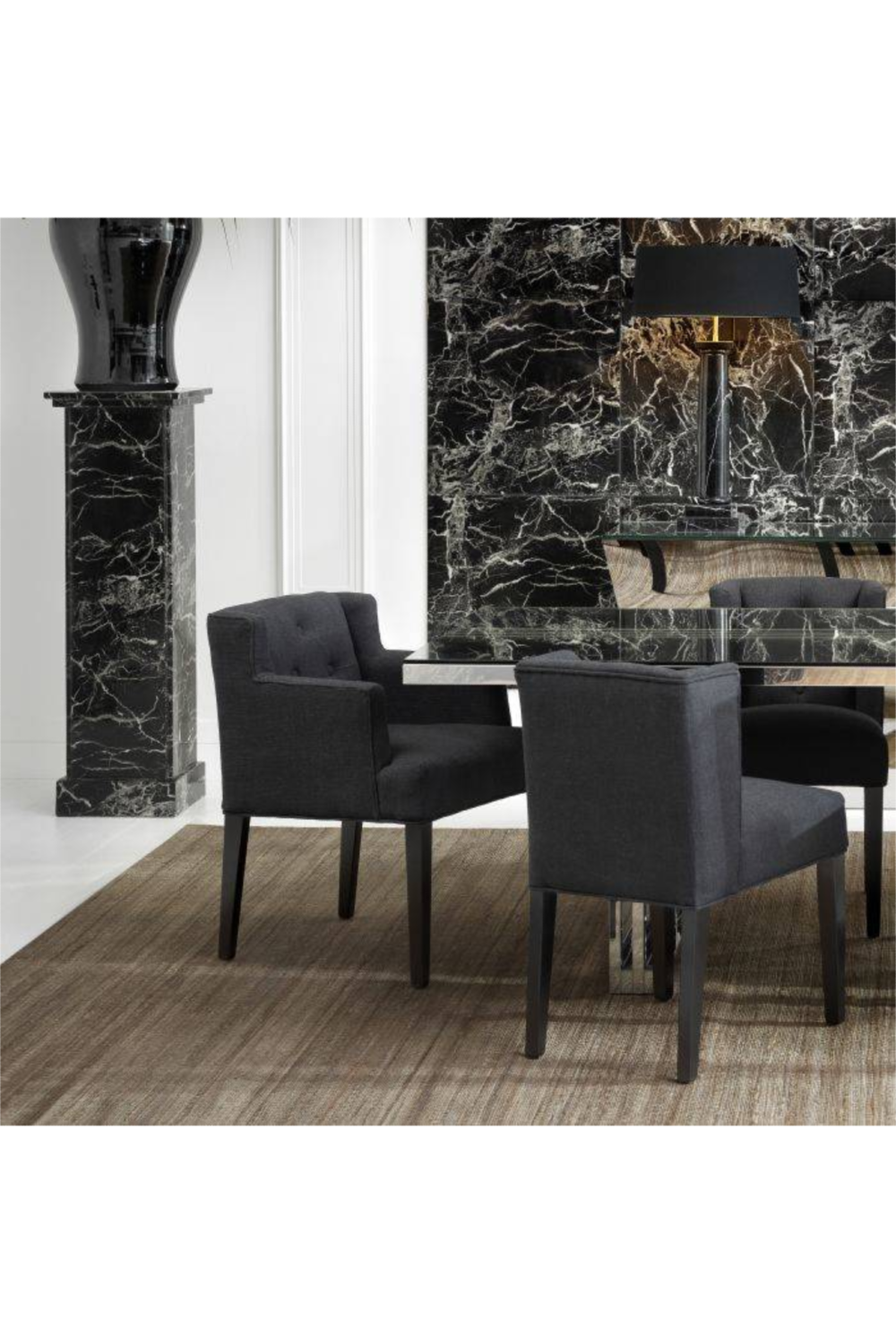 Black Dining Chair | Eichholtz Boca Raton | #1 Eichholtz Retailer