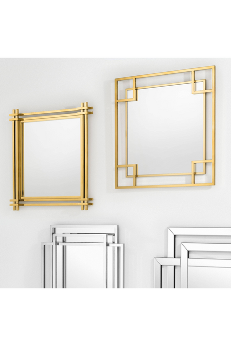 Art Deco Gold Geometric Frame Mirror | Eichholtz Morris | Oroa.com
