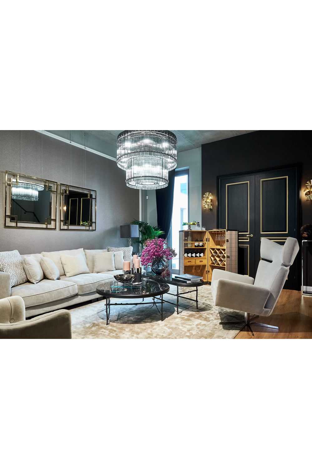 Art Deco Gold Geometric Frame Mirror | Eichholtz Morris | Oroa.com