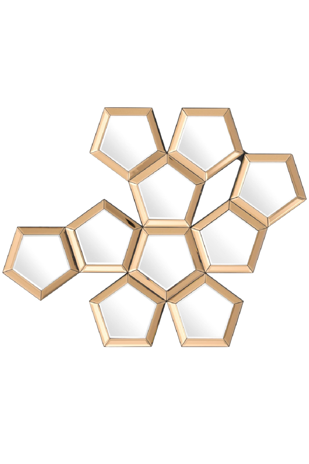 Gold Pentagonal Cluster Mirror | Eichholtz Cheyenne | OROA