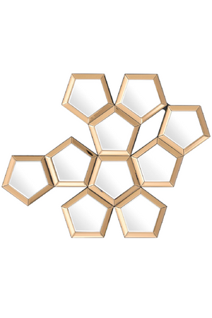 Gold Pentagonal Cluster Mirror | Eichholtz Cheyenne | OROA