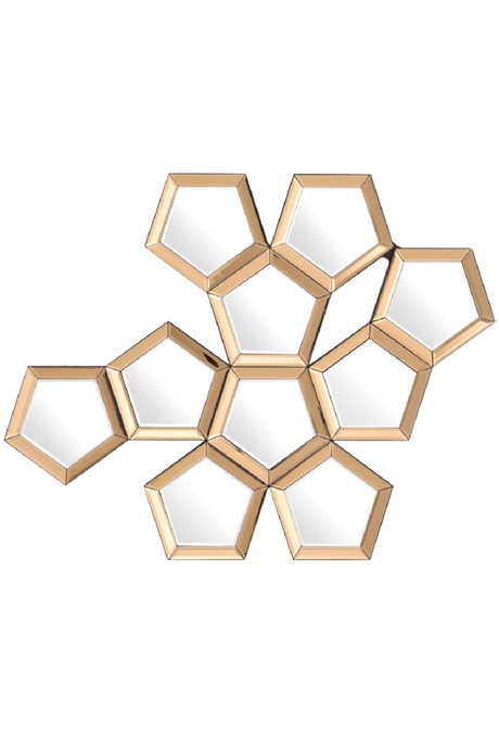 Gold Pentagonal Cluster Mirror | Eichholtz Cheyenne | OROA