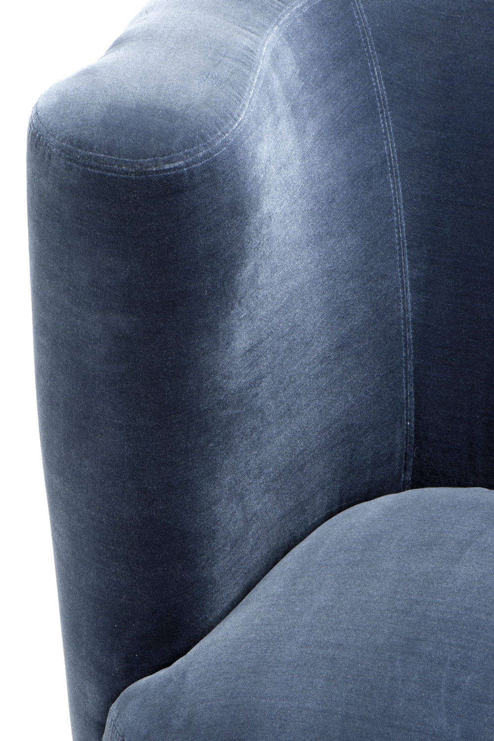 Blue Velvet Curved Back Chair | Eichholtz Khan | Oroa.com