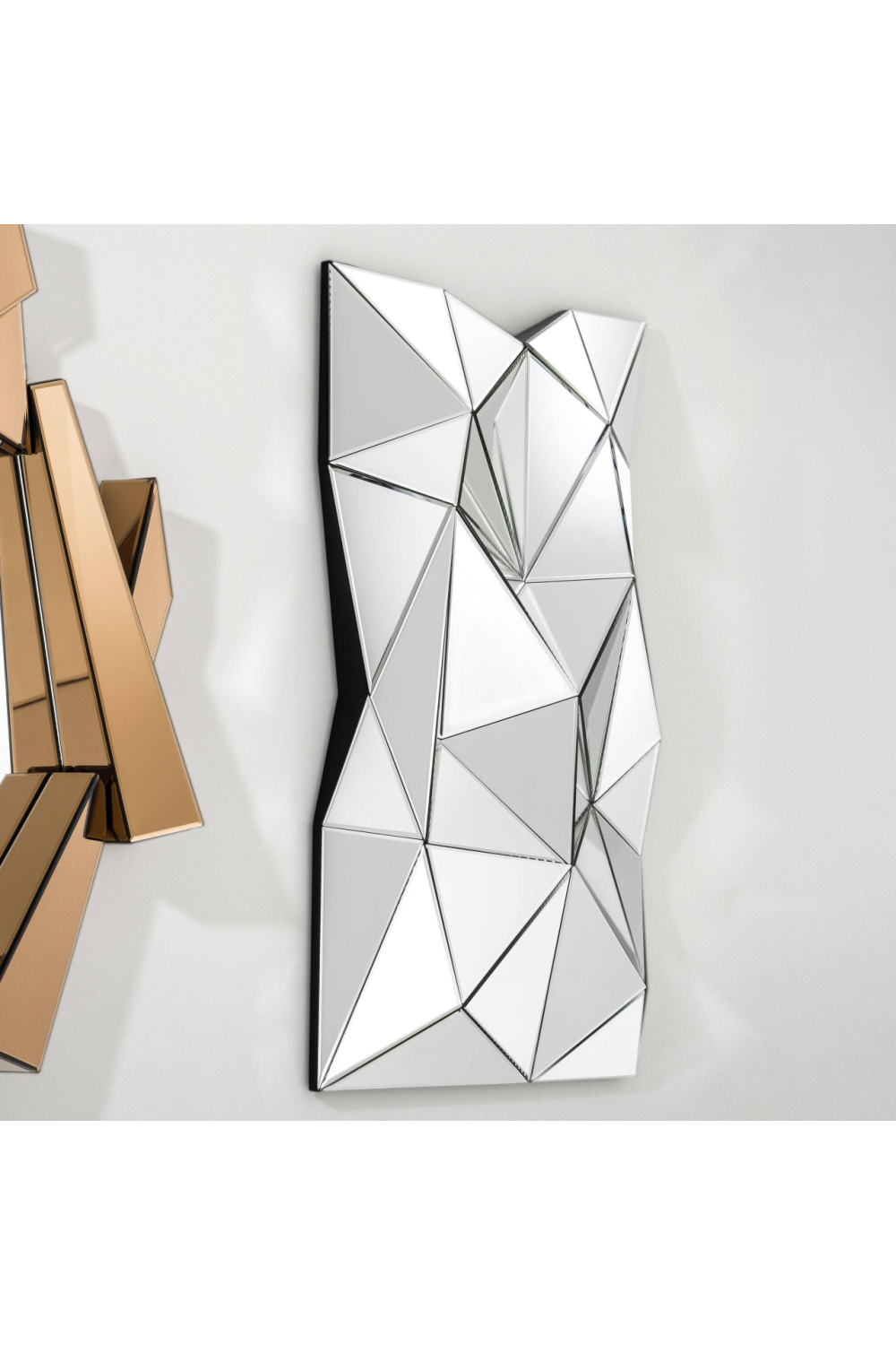 3D Triangle Faceted Wall Mirror | Eichholtz Boyton | OROA